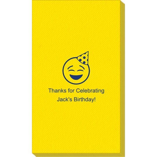 Party Hat Emoji Linen Like Guest Towels